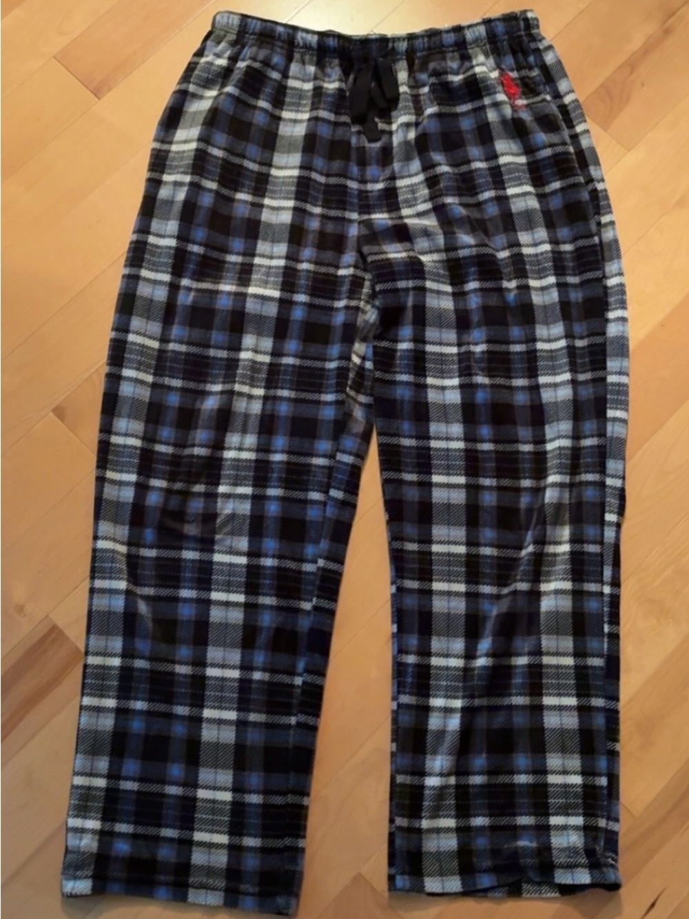 U.S. Polo Assn. Blue & Black Plaid Fleece Jogger Pants